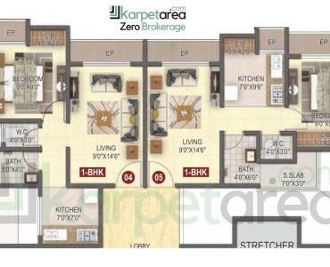 1 BHK Layout at Heaven's Palace in Mumbra, Thane 400612
