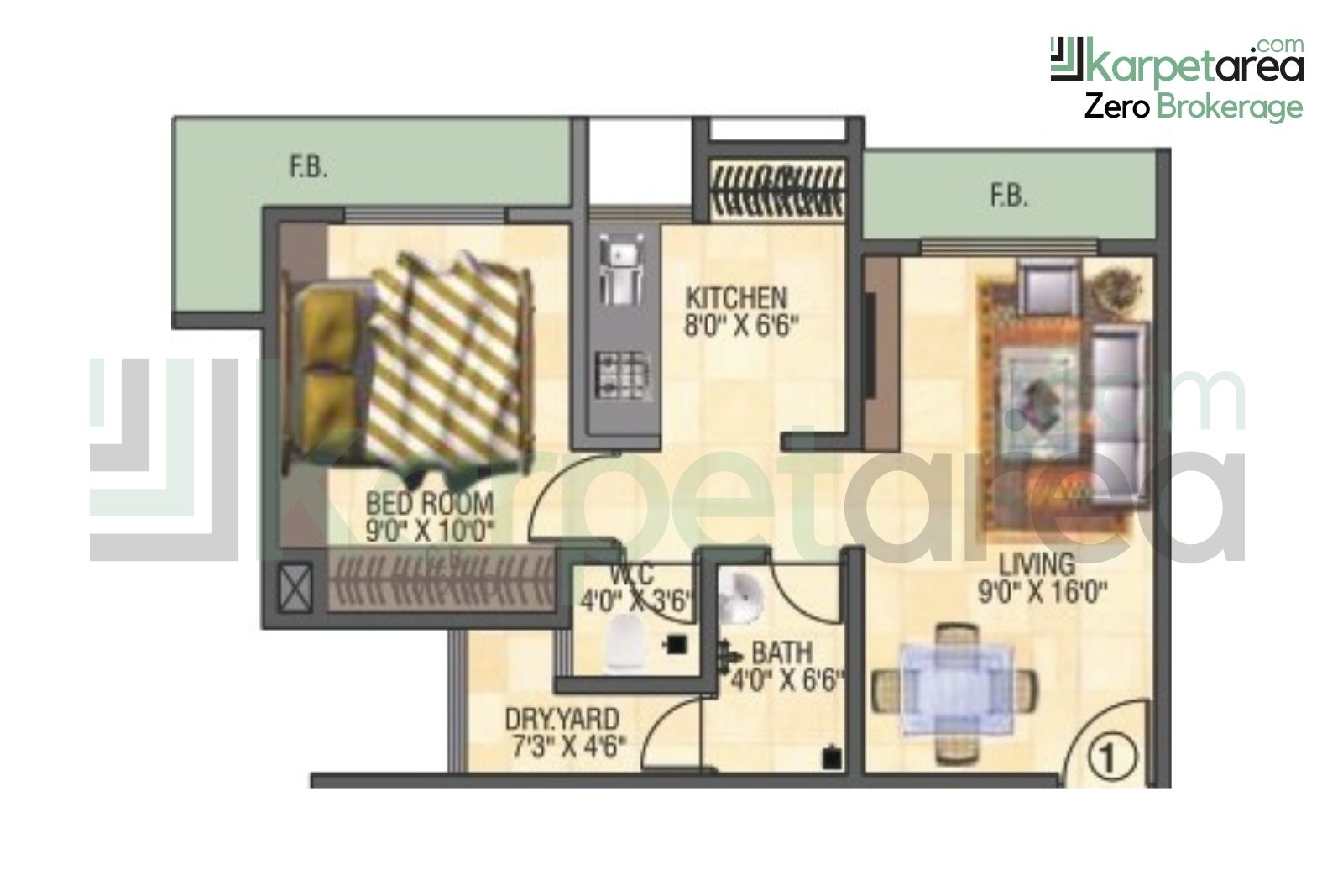 1 BHK Apartments Layout at Vista Valley near Sukoon Heights in Kausa, Mumbra, Thane 400612
