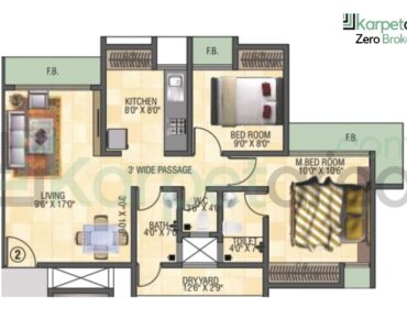 2 BHK Apartments Layout at Vista Valley near Sukoon Heights in Kausa, Mumbra, Thane 400612